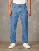 Carhartt Men's Straight Fit Heavyweight 5-Pocket Tapered Jean 46W x 32L Big Tall Stonewash