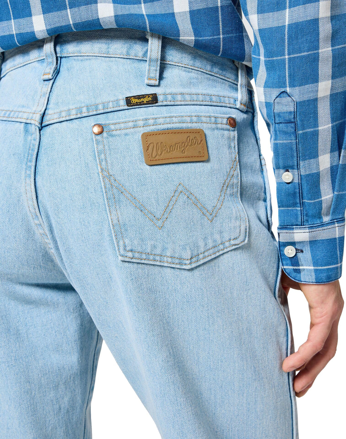 Wrangler Men's 13MWZ Cowboy Cut Original Fit Jean, Gold Buckle Bleach, 34W x 32L