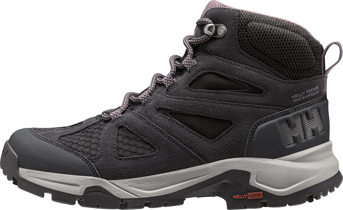 Helly-Hansen Womens Switchback Trail HT Lightweight Supportive Waterproof Hiking Boot, 990 Black/Sparrow Grey, 7F