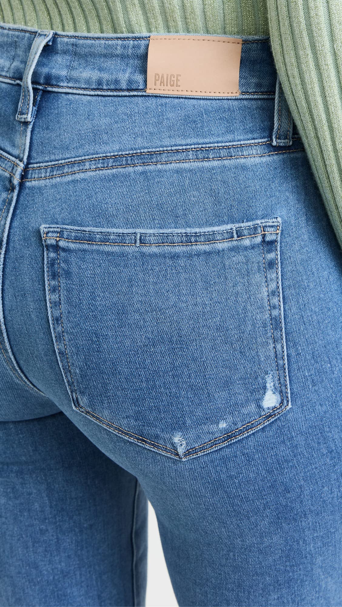 PAIGE Women's high Rise Laurel caynon Flare Leg in Folk Distressed, 23