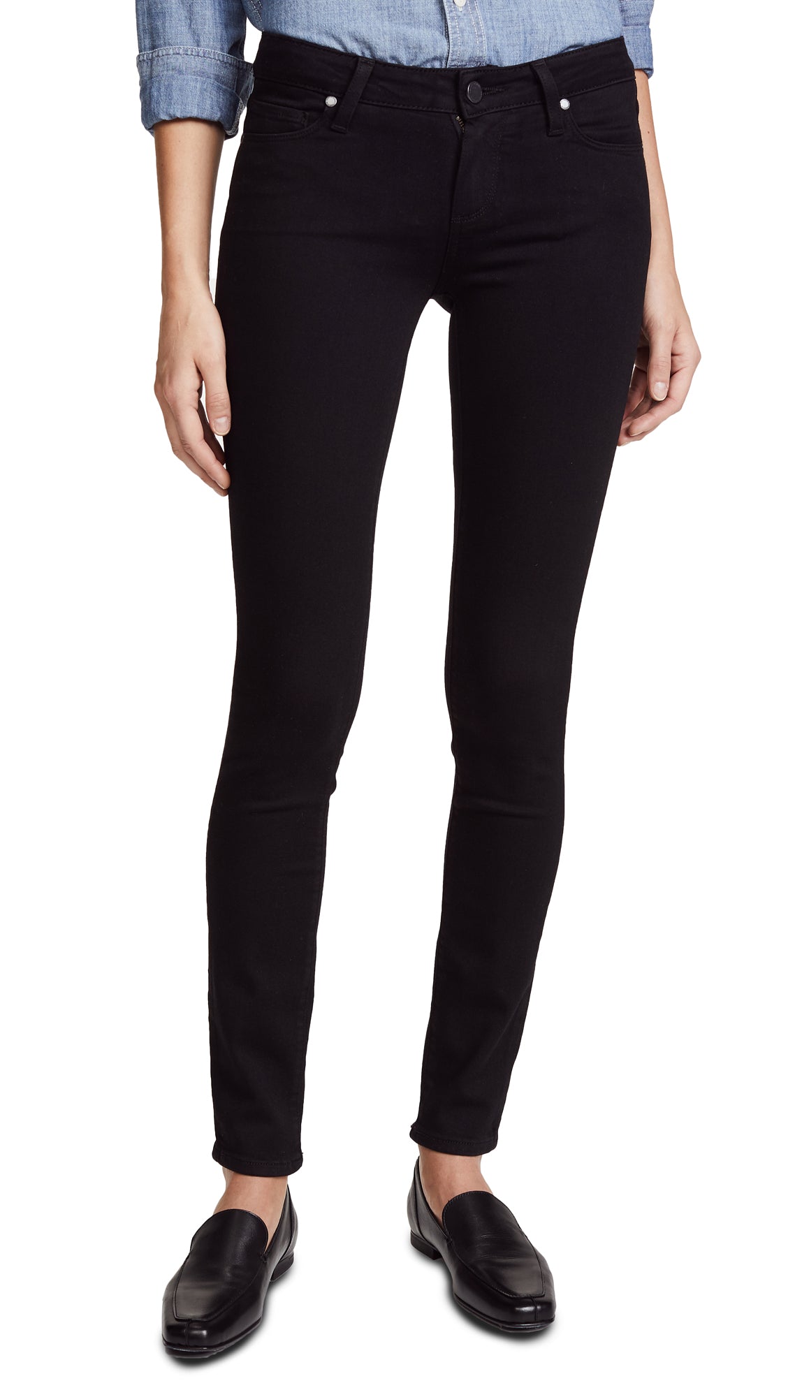 PAIGE Women's Verdugo Ultra Skinny Jean, Black Shadow, 25