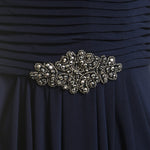 Alex Evenings Women's Long Cowl Neck Mother of The Bride Dress, Wedding Guest Gown Size, Navy Plus, 14 Plus