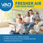 VEVA HPA300 HEPA Filter Replacement Compatible with Honeywell Air Purifier - 3 Pack of HEPA Filters w/ 4 Precut Activated Carbon Pre-Filters & Replacement Filter R