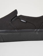 Vans Women's Asher Platform Sneaker, Canvas Black Black, 8