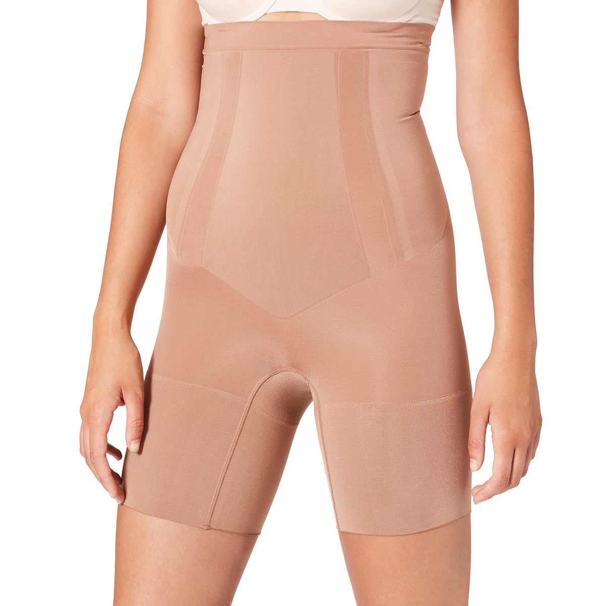 SPANX OnCore High-Waisted Mid-Thigh Short Cafe Au Lait XS