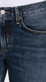 AGOLDE Women's Clara Jeans: Low Rise Baggy Flare, Noise, Blue, 23