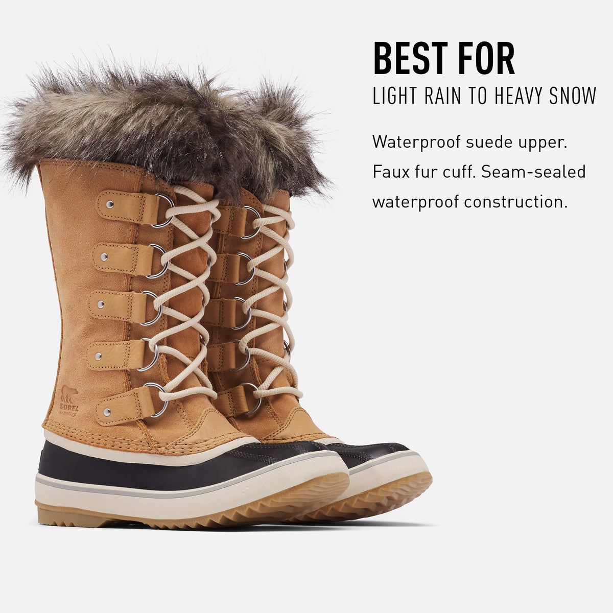 Sorel Women's Joan of Arctic Boot - Rain and Snow - Waterproof - Honest Beige - Size 6