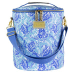 Lilly Pulitzer Blue Insulated Beach Cooler with Adjustable Strap, Turtley Awesome