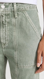 AGOLDE Women's Cooper Cargo Jeans, Salamander, Green, 24