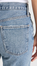 AGOLDE Women's Parker Long Jeans, Invention, Blue, 30