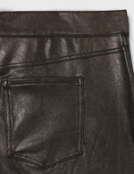 SPANX Women's Leather Like Ankle Skinny Pants, Noir Black, M