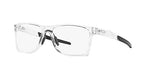 Oakley Men's Ox8173 Activate Square Prescription Eyewear Frames, Polished Clear/Black/Demo Lens, 55 mm