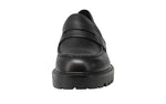 Vagabond Womens Kenova Smooth Black Leather Chunky Sole Loafers - Black - 10