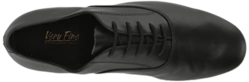 Very Fine Men's Wide Adrian Leather Ballroom Salsa Tango Waltz Latin Smooth Swing Dance Shoe Black US 6.5 Wide