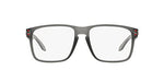 Oakley Men's Ox8100f Holbrook Rx Low Bridge Fit Square Prescription Eyewear Frames, Satin Grey Smoke/Demo Lens, 56 mm