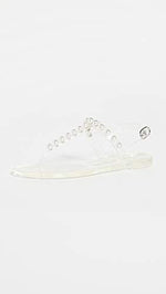Stuart Weitzman Women's Goldie Jelly Sandals, Clear, 5 Medium US