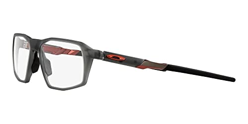 Oakley Men's Ox8170 Tensile Square Prescription Eyewear Frames, Satin Grey Smoke/Demo Lens, 56 mm