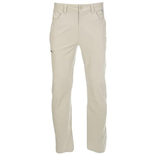 Simms Challenger Men's Fishing Pants - Lightweight, Quick-Drying, Stretch Fabric with Vented Panels and Multiple Pockets for Outdoor Comfort (34, Khaki)