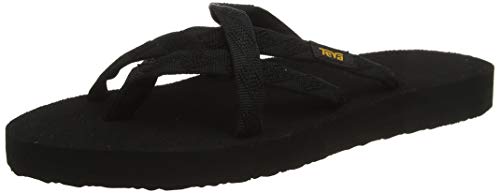 Teva Women's Olowahu Flip-Flop (39 M EU / 8 B(M) US, Mix Black on Black)