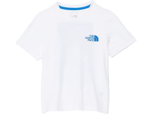 THE NORTH FACE Girl's Short Sleeve International Collection Tee (Little Kids/Big Kids) TNF White/Hero Blue LG (14-16 Big Kid)