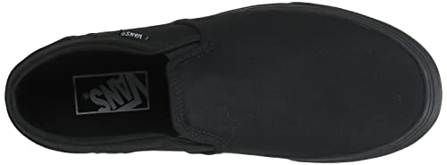 Vans Women's Asher Platform Sneaker, Canvas Black Black, 8