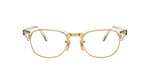 Ray-Ban RX5154 Clubmaster Square Prescription Eyeglass Frames, Transparent/Demo Lens, 51 mm