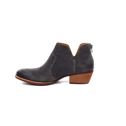 KORK-EASE Women's Skye Leather Ankle Bootie (Grey Grafite Distressed, 7.5M US)