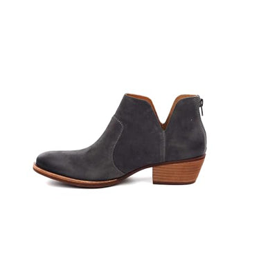 KORK-EASE Women's Skye Leather Ankle Bootie (Grey Grafite Distressed, 7.5M US)