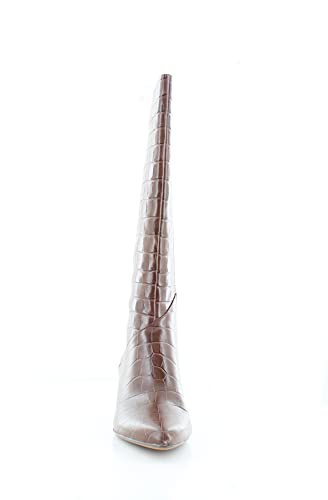 Naturalizer Melanie Regular Shaft Lodge Brown Croco Print Leather 7.5 W (C)