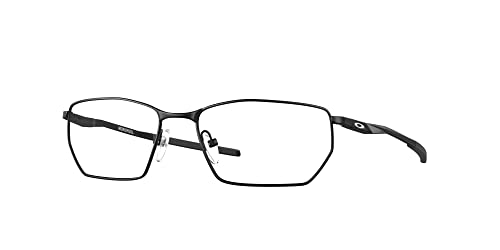 Oakley Men's Ox5151 Monohull Rectangular Prescription Eyewear Frames, Satin Black White Icon/Demo Lens, 55 mm