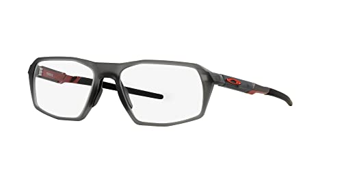 Oakley Men's Ox8170 Tensile Square Prescription Eyewear Frames, Satin Grey Smoke/Demo Lens, 56 mm