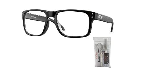 Oakley Holbrook Eyeglasses OX8156 815610 56MM Satin Black Square Eyeglasses for Men + BUNDLE With Designer iWear Eyewear Kit