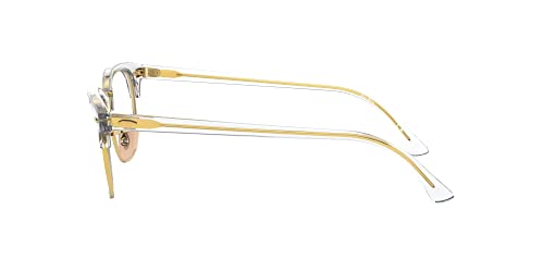 Ray-Ban RX5154 Clubmaster Square Prescription Eyeglass Frames, Transparent/Demo Lens, 51 mm