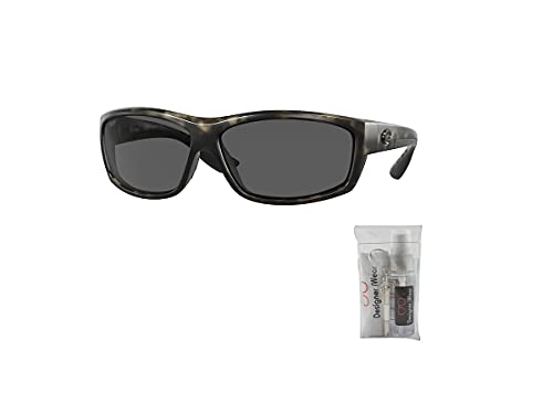 Costa Del Mar Saltbreak 902045 65MM Weltands/Grey 580P Polarized Square for Men + Bundle w/Designer iWear Kit