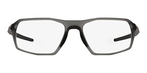 Oakley Men's Ox8170 Tensile Square Prescription Eyewear Frames, Satin Grey Smoke/Demo Lens, 56 mm