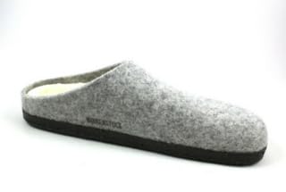 Birkenstock Unisex Zermatt Rivet Wool Felt Light Gray Sandals 10 W / 8 M US