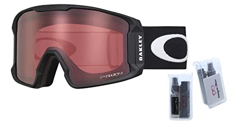 Oakley Line Miner L OO7070 Black w/Prizm Snow Rose Ski Goggles For Men For Women + BUNDLE with Designer iWear Eyewear Kit