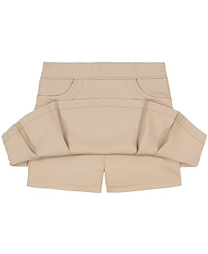 Nautica girls School Uniform Pleated Scooter With Pockets Skirt, Khaki, 12 US