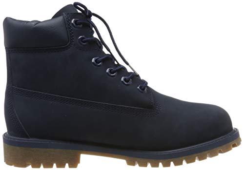 Timberland Unisex-Child 6 in Premium WP Boot Navy Nubuck