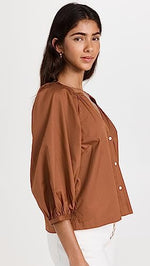 STAUD Women's New Dill Top, Tan, S