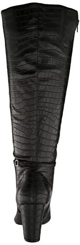 LifeStride womens Stratford-wc Knee High Boot, Black Croco, 8.5 Wide US