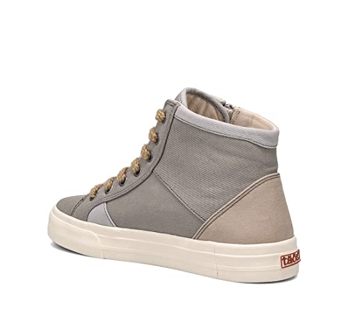 Taos Footwear Women's Top Soul Grey/Ecru Distressed Sneaker 8.5 (M) US