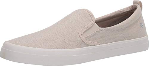 Sperry Women's Crest Twin Gore Sneaker, Oat Stripe, 11 Medium