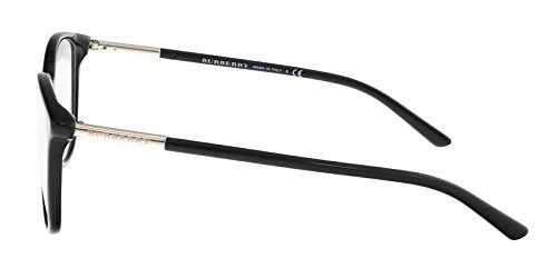 BURBERRY BE 2172 3001 Black Plastic Round Eyeglasses 52mm
