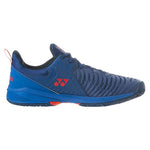 YONEX Men`s Sonicage 3 Clay Tennis Shoes Navy and Red