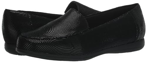 Trotters Women's Deanna Flat Sandal, Black Mini Dot, 7.5 X-Wide