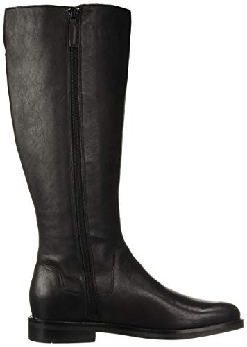 Cole Haan Women's Calissa Riding Boot Mid Calf, Black Leather, 11 B US