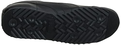 PUMA Mens Roma Sneaker, Basic black-black, 11