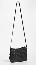 Madewell Women's The Knotted Crossbody Bag in Woven Leather, Black, One Size