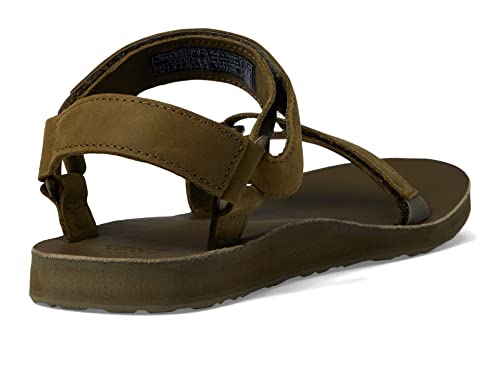 Teva Men's Original Universal Full Grain Sandal, Dark Olive, 11